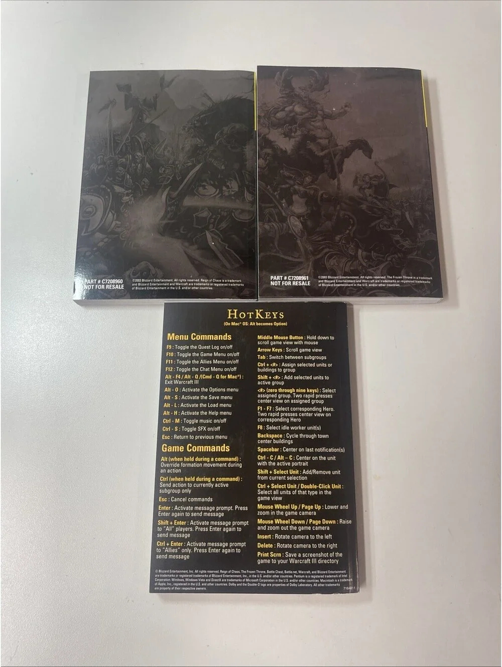 WarCraft III 3 Battle Chest PC Box and Manuals Only No Discs